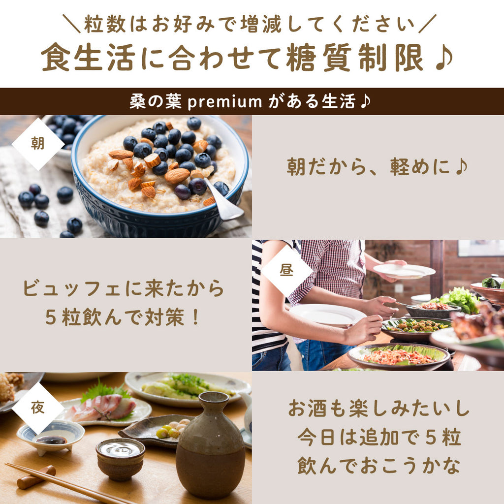 糖質制限サプリ桑の葉Premium【予約：9月27日以降順次発送予定】